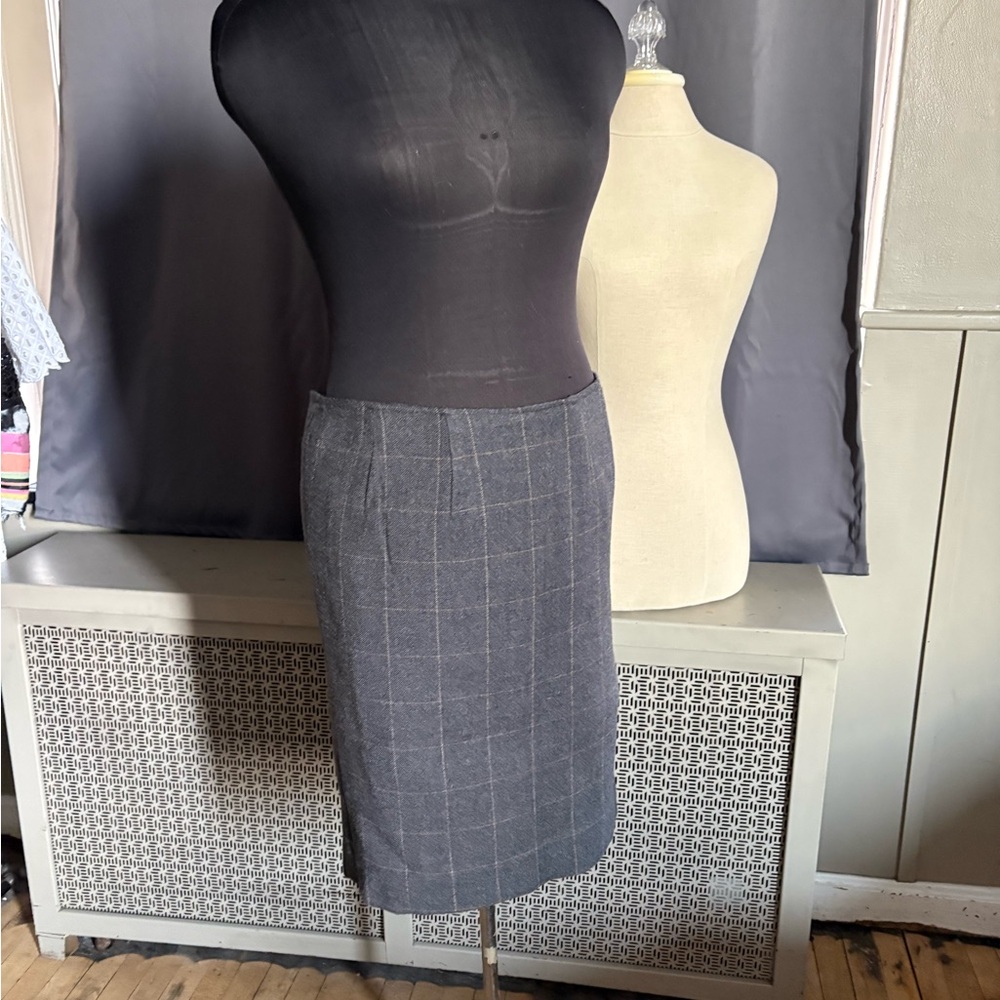 Vintage Gray Pencil Skirt